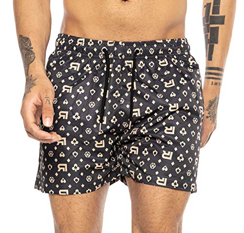 Redbridge Herren Badehose Badeshorts kurz schnelltrocknend Luxury R-Logo Schwarz S von Redbridge