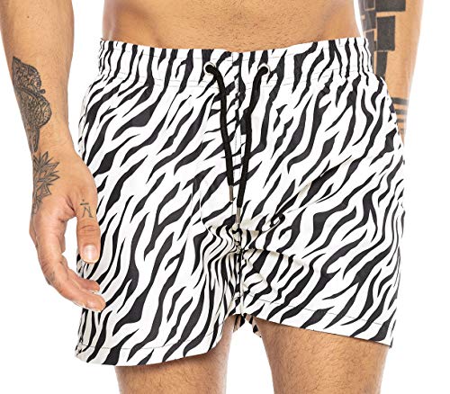 Redbridge Herren Badehose Badeshorts kurz schnelltrocknend Tiger Ecru L von Redbridge