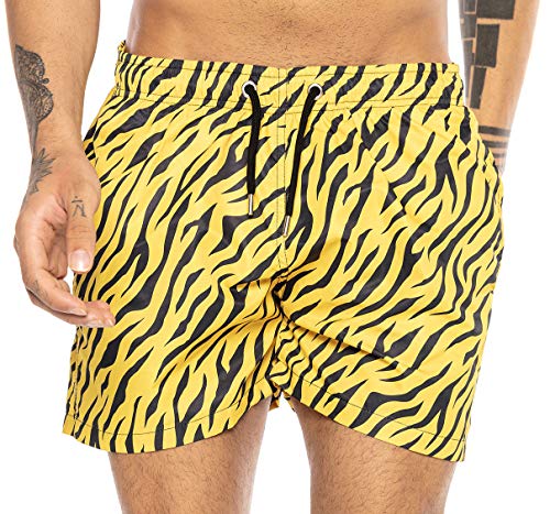 Redbridge Herren Badehose Badeshorts kurz schnelltrocknend Tiger Gelb M von Redbridge