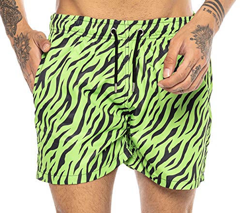 Redbridge Herren Badehose Badeshorts kurz schnelltrocknend Tiger Grün XL von Redbridge