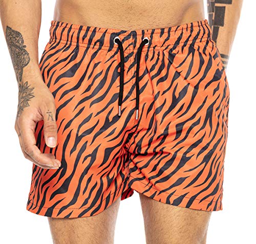 Redbridge Herren Badehose Badeshorts kurz schnelltrocknend Tiger Orange M von Redbridge