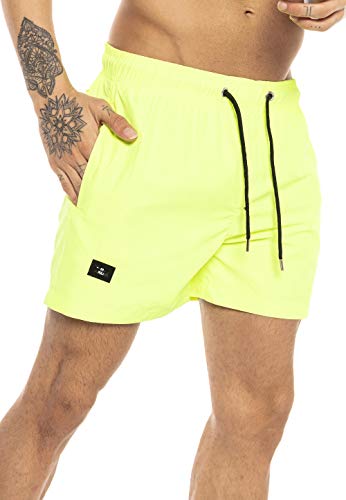 Redbridge Hochwertige Badehose Schnelltrocknend Badeshorts mit verstellbarem Bund Gelb XXL von Redbridge