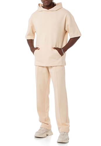 Redbridge Herren Basic Jogginganzug Tracksuit Set T-Shirt & Hose Beige L von Redbridge