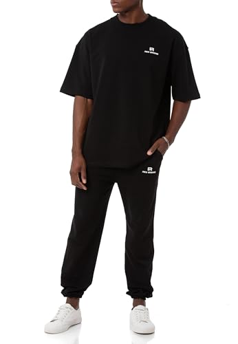 Redbridge Herren Basic Jogginganzug Tracksuit Set T-Shirt & Hose Schwarz XL von Redbridge
