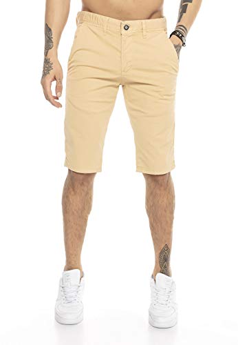 Redbridge Herren Chino Shorts Bermuda Kurze Hose Business Casual Knielang Beige W29 von Redbridge