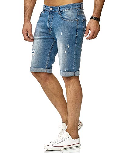 Redbridge Herren Denim Shorts Basic Destroyed Jeansshort Kurze Hose Freizeit Jeans, Blau, Gr.- 31W von Redbridge