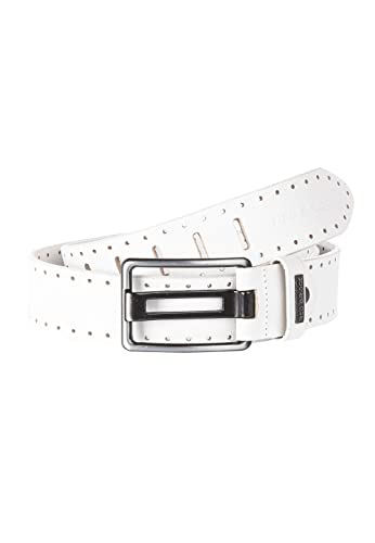 Redbridge Herren Echt Leder Gürtel Leather Belt echtes Leder weiss 110 cm von Redbridge