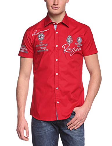 Redbridge Herren Freizeithemd R-2122 Slim-Fit S Rot Red 072 von Redbridge