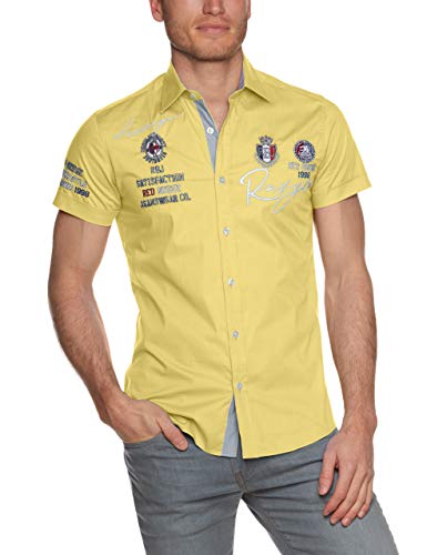 Redbridge Herren Freizeithemd R-2122 Slim-Fit M Gelb Yellow von Redbridge