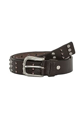 Redbridge Herren Gürtel Echtleder mit Nieten Nietengürtel Ledergürtel Leather Belt Braun 105 von Redbridge