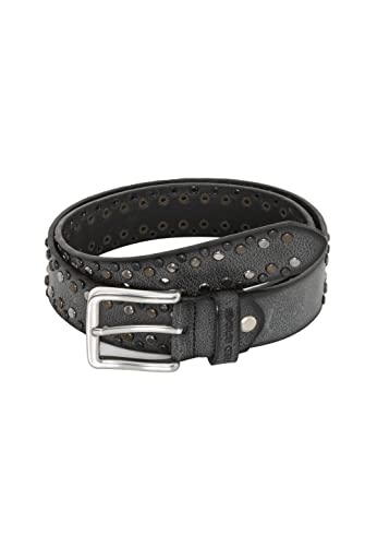 Redbridge Herren Gürtel Echtleder mit Nieten Nietengürtel Ledergürtel Leather Belt Grau 85 von Redbridge