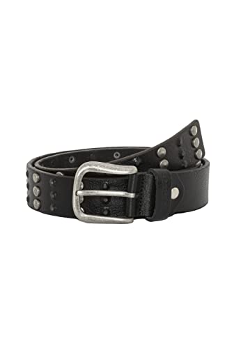 Redbridge Herren Gürtel Echtleder mit Nieten Nietengürtel Ledergürtel Leather Belt Schwarz 105 von Redbridge