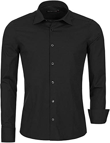 Redbridge Herren Hemd Slim Fit Bügelleicht Business Freizeithemd Langarm von Redbridge