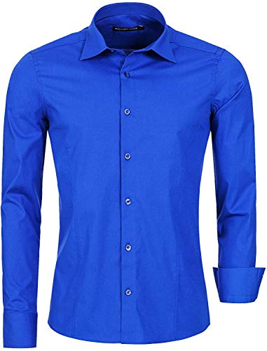 Redbridge Herren Hemd Slim Fit Bügelleicht Business Freizeithemd Langarm von Redbridge