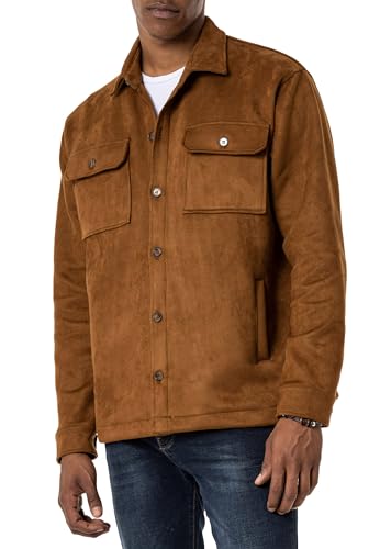 Redbridge Vintage Hemd Wildlederlook Freizeithemd Langarm Taba XXL von Redbridge