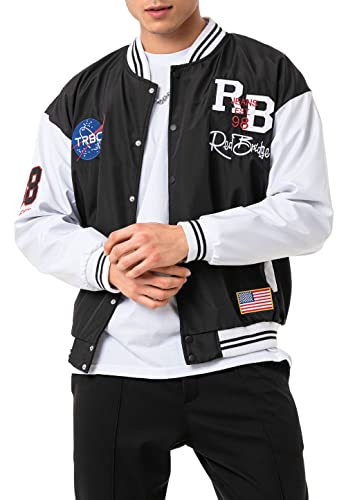 Redbridge Herren Übergangsjacke NASA Collegejacke 2-Tone RB XXL Schwarz von Redbridge