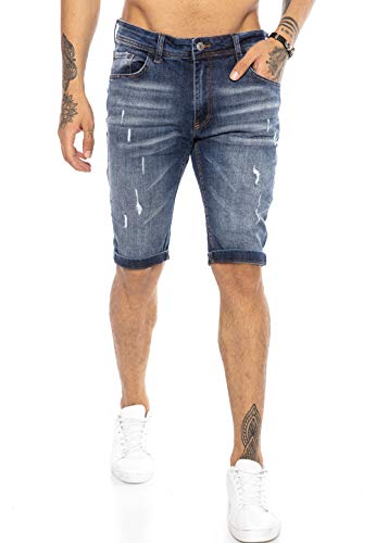 Redbridge Herren Jeans Shorts Kurze Hose Denim Destroyed Blau W28 von Redbridge