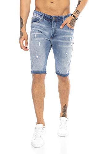 Redbridge Herren Jeans Shorts Kurze Hose Denim Destroyed Hellblau W30 von Redbridge