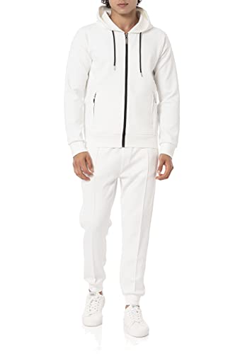 Redbridge Herren Jogginganzug 2-teiliges Set Sweatjacke und Jogger Kombi Premium Ecru L von Redbridge