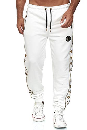 Redbridge Herren Jogginghose Jogger Hose Sweat-Pants R-Logo Premium Weiß M von Redbridge