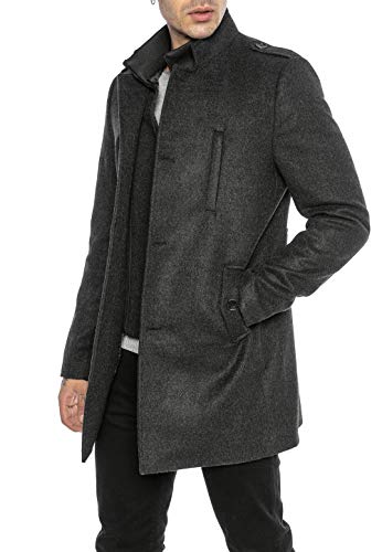 Redbridge Herren Mantel Winterjacke elegante Jacke Slim-Fit Transformable Grau L von Redbridge