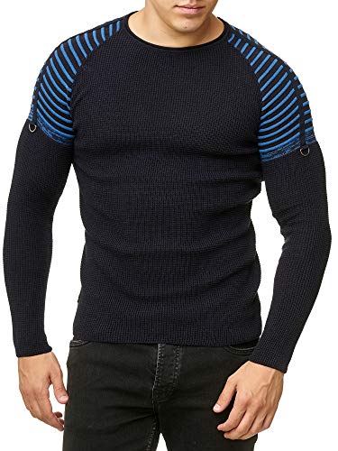 Redbridge Herren Pullover Strickpullover Striped Shoulder Navy XXL von Redbridge