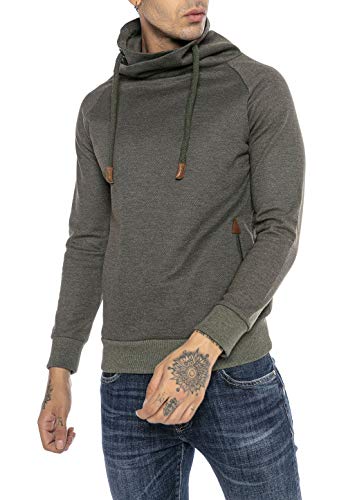 Redbridge Herren Pullover Sweatshirt Schalkragen hoher Kragen Royal Khaki L von Redbridge