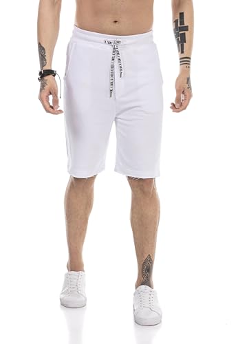 Redbridge Herren Shorts Kurze Hose Sweatpants Jogger Jogginghose Sporthose Weiß L von Redbridge