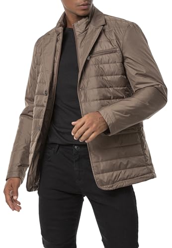 Redbridge Herren Steppjacke Eleganter Blazer-Stil mit Daunenoptik Leichte Übergangsjacke Braun M von Redbridge