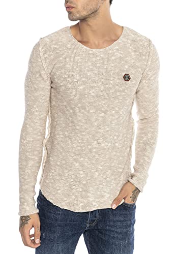 Redbridge Herren Strickpullover Sweatshirt Grobstrick Rounded Seam Beige XXL von Redbridge