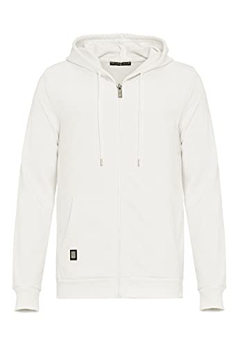 Redbridge Herren Sweatjacke Kapuzenpullover Zip Hoodie mit Reißverschluss Premium Basic Ecru M von Redbridge