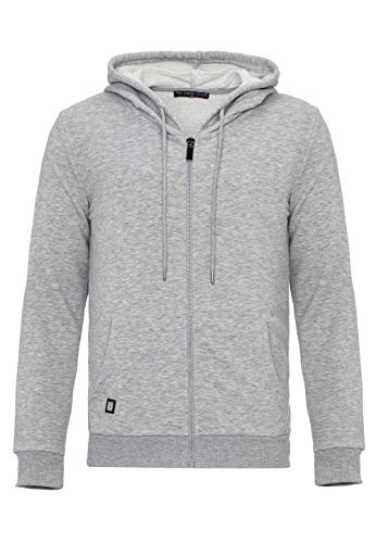 Redbridge Herren Sweatjacke Kapuzenpullover Zip Hoodie mit Reißverschluss Premium Basic Grau L von Redbridge