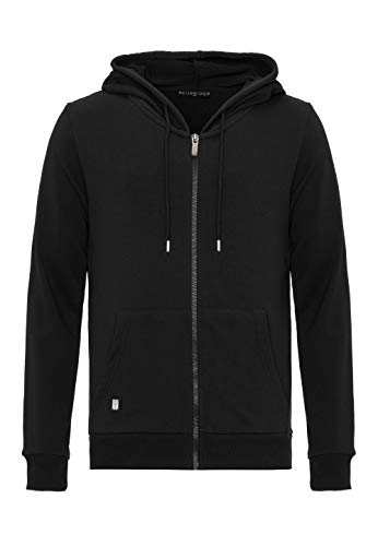 Redbridge Herren Sweatjacke Kapuzenpullover Zip Hoodie mit Reißverschluss Premium Basic Schwarz M von Redbridge