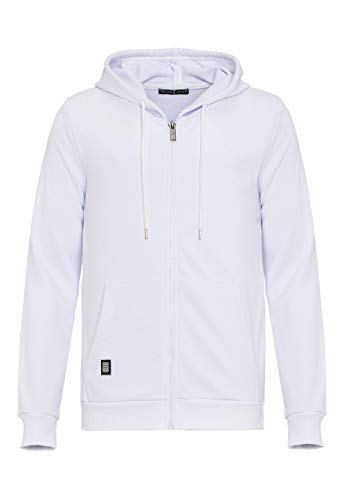 Redbridge Herren Sweatjacke Kapuzenpullover Zip Hoodie mit Reißverschluss Premium Basic Weiß 3XL von Redbridge