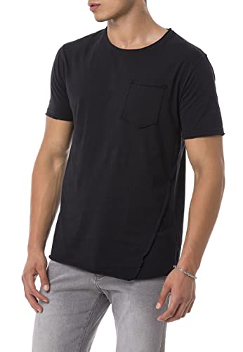 Redbridge Herren T-Shirt Asymmetric Cut mit Brusttasche Baumwolle Schwarz S von Redbridge