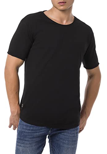 Redbridge Herren T-Shirt Basic Abgerundeter Saum Schwarz M von Redbridge