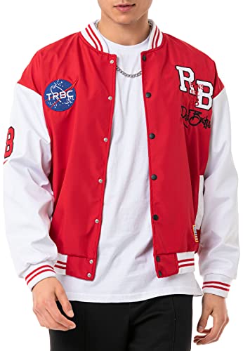 Redbridge Herren Übergangsjacke NASA Collegejacke 2-Tone RB XXL Rot von Redbridge