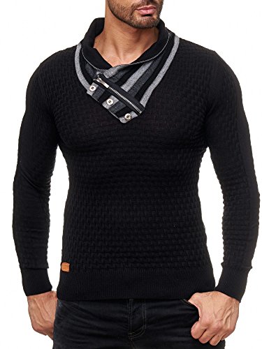 Redbridge Herren Winter Pullover Feinstrick Stehkragen Sweatshirt M Schwarz von Redbridge