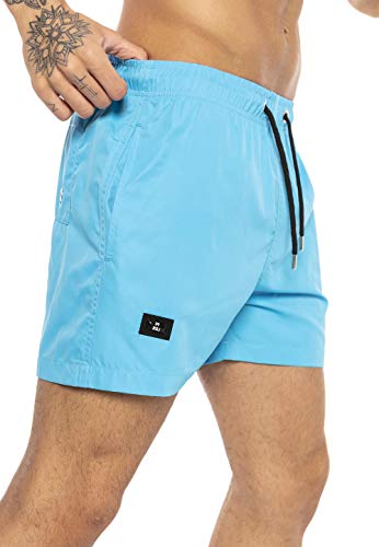 Redbridge Hochwertige Badehose Schnelltrocknend Badeshorts mit verstellbarem Bund Türkis L von Redbridge