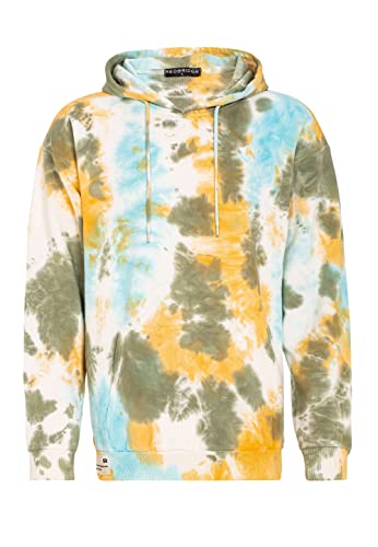 Redbridge Hoodie mit Batik Effekt Kapuzenpullover Sweatshirt Khaki-Orange L von Redbridge