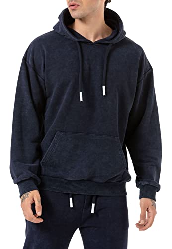 Redbridge Hoodie mit Batik Effekt Kapuzenpullover Sweatshirt dunkelblau Gr XXL von Redbridge