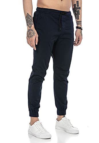 Redbridge Hose Herren Freizeithose Jogger Chino Baumwolle Gummibund Blau XXL von Redbridge