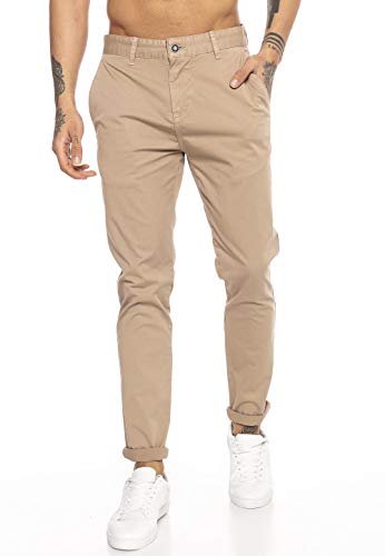 Redbridge Hose für Herren Chino-Hose Freizeithose Casual Business Stretch Pants Sand W33 L34 von Redbridge