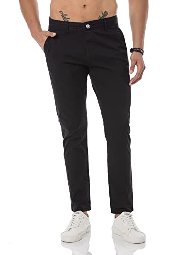 Redbridge Hose für Herren Chino-Hose Freizeithose Casual Business Stretch Pants Schwarz W30 L30 von Redbridge