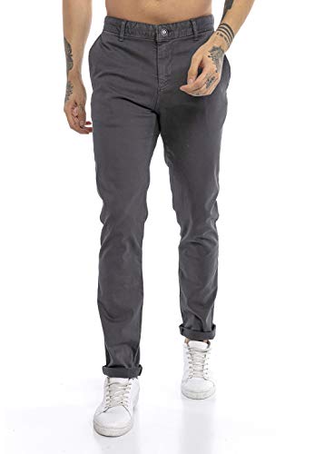 Redbridge Hose für Herren Chino Pants Straight Leg Anthrazit W33 L34 von Redbridge