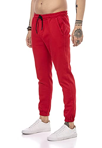 Redbridge Hose für Herren Freizeit-Hose Jogger Pants Chino Rot L von Redbridge