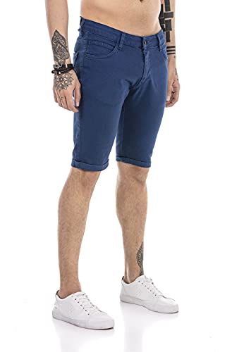 Redbridge Jeans-Shorts für Herren Kurze Hose Denim Freizeithose Chino Look Blau W31 von Redbridge