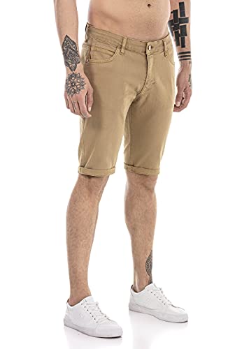 Redbridge Jeans-Shorts für Herren Kurze Hose Denim Freizeithose Chino Look Braun W34 von Redbridge