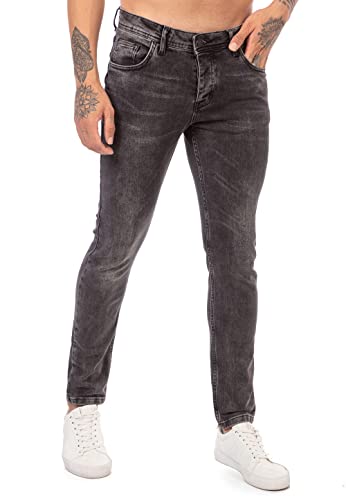 Redbridge Jeans für Herren Hose Denim Casual Used Look Schwarz W30L32 von Redbridge