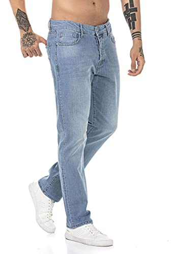 Redbridge Jeans für Herren Hose Denim Pants Freizeithose Straight Cut Hellblau W30L32 von Redbridge